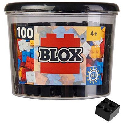 Simba 104114114 Blox, 100 Schwarze Bausteine für Kinder ab 3 Jahren, 4er Steine, inklusive Dose, hohe Qualität, vollkompatibel mit vielen Anderen Herstellern Simba 104114114 Blox, 100 Schwarze Bausteine für Kinder ab 3 Jahren, 4er Steine, inklusive Dose, hohe Qualität, vollkompatibel mit vielen Anderen Herstellern