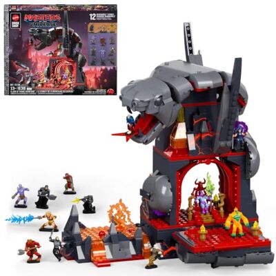 Mattel Masters of the Universe Clash at Snake Mountain Bauset, 636 Teile und 12 Figuren, Skeletor und He-Man, Geschenk für Sammler und Kinder ab 13 Jahren, JMB31 Mattel Masters of the Universe Clash at Snake Mountain Bauset, 636 Teile und 12 Figuren, Skeletor und He-Man, Geschenk für Sammler und Kinder ab 13 Jahren, JMB31