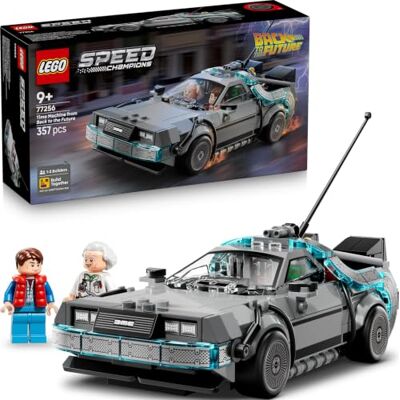 Lego Speed Champions Zeitmaschine aus Zurück in die Zukunft 77256 Spielzeug ab 9 Jahren für Jungen, mit Modellauto und 2 Minifiguren, Marty McFly und Doc Brown, kreatives Geschenk, 357 Teile Lego Speed Champions Zeitmaschine aus Zurück in die Zukunft 77256 Spielzeug ab 9 Jahren für Jungen, mit Modellauto und 2 Minifiguren, Marty McFly und Doc Brown, kreatives Geschenk, 357 Teile