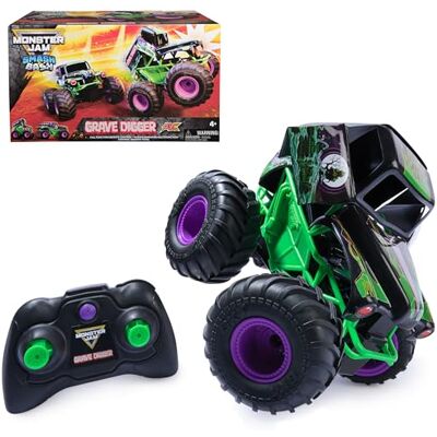 Monster Cable Smash 'n Bash Grave Digger RC Monstertruck, ab 4 Jahre Verformt sich beim Crash & repariert sich per Knopfdruck 60 m Reichweite USB-aufladbar Mit Fernsteuerung Monster Cable Smash 'n Bash Grave Digger RC Monstertruck, ab 4 Jahre Verformt sich beim Crash & repariert sich per Knopfdruck 60 m Reichweite USB-aufladbar Mit Fernsteuerung