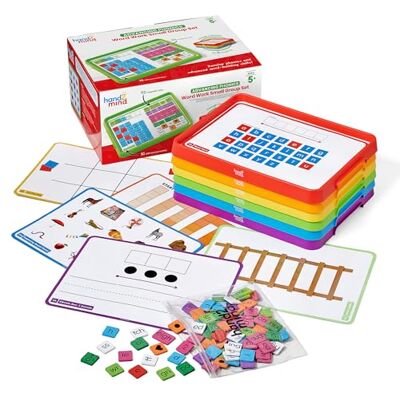 hand2mind Learning Resources Phonetische Fortschritte Arbeitsset für kleine Gruppen, Alter 5, magnetische Buchstabentabletts, phonemisches Bewusstsein, unverzichtbar für die Grundschule, mehrfarbig, 96156 hand2mind Learning Resources Phonetische Fortschritte Arbeitsset für kleine Gruppen, Alter 5, magnetische Buchstabentabletts, phonemisches Bewusstsein, unverzichtbar für die Grundschule, mehrfarbig, 96156