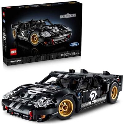 Lego Technic 1966 Ford GT40 MKII Rennwagen 42223 Bausatz für Erwachsene, Modellauto zum Sammeln mit Lenkung und V8-Motor, Rennauto, Geschenk für Männer, 793 Teile Lego Technic 1966 Ford GT40 MKII Rennwagen 42223 Bausatz für Erwachsene, Modellauto zum Sammeln mit Lenkung und V8-Motor, Rennauto, Geschenk für Männer, 793 Teile