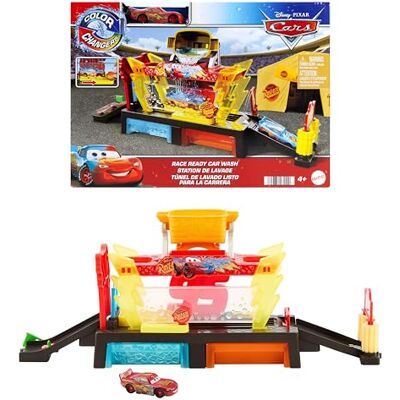Mattel Disney und Pixar Cars Color Changers Waschanlage Spielset Enthält Farbwechsel LightningMcQueen Auto, 51 cm, verbindet sich mit anderen Sets, JBM70 Mattel Disney und Pixar Cars Color Changers Waschanlage Spielset Enthält Farbwechsel LightningMcQueen Auto, 51 cm, verbindet sich mit anderen Sets, JBM70