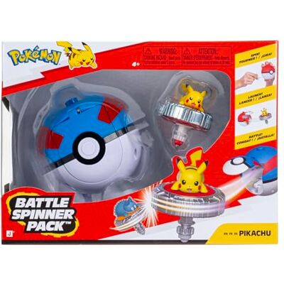 Pokémon PKW4936 Pikachu Battle Spinner Pack Battle Spinner mit Superball-Launcher Pokémon PKW4936 Pikachu Battle Spinner Pack Battle Spinner mit Superball-Launcher