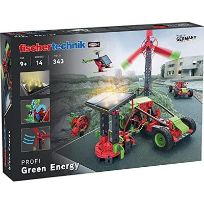 fischertechnik Green Energy Baukasten für Kinder ab 9 Jahren, 14 Modelle Bausatz für Kinder zu erneuerbaren Energien 559879, Experimentierkasten für Solar, Windkraft und Wasserkraft, Made in Germany fischertechnik Green Energy Baukasten für Kinder ab 9 Jahren, 14 Modelle Bausatz für Kinder zu erneuerbaren Energien 559879, Experimentierkasten für Solar, Windkraft und Wasserkraft, Made in Germany