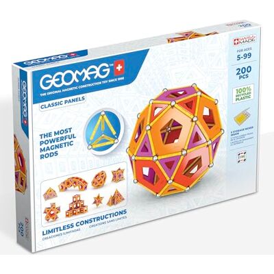 Geomag Classic Panels 200 Teile Magnetisches Konstruktionsspielzeug für Kinder Green Line Lernspiel aus 100% Recyclingkunststoff Geomag Classic Panels 200 Teile Magnetisches Konstruktionsspielzeug für Kinder Green Line Lernspiel aus 100% Recyclingkunststoff