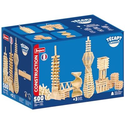 Jeujura Tecap Classic – 500 Teile – Bauspiel ab 3 Jahren – 8305 Holzbretter – Kreatives und fantasievolles Gleichgewichtsspiel – Modelle inklusive – Geschenkidee für Kinder – hergestellt in Jeujura Tecap Classic – 500 Teile – Bauspiel ab 3 Jahren – 8305 Holzbretter – Kreatives und fantasievolles Gleichgewichtsspiel – Modelle inklusive – Geschenkidee für Kinder – hergestellt in
