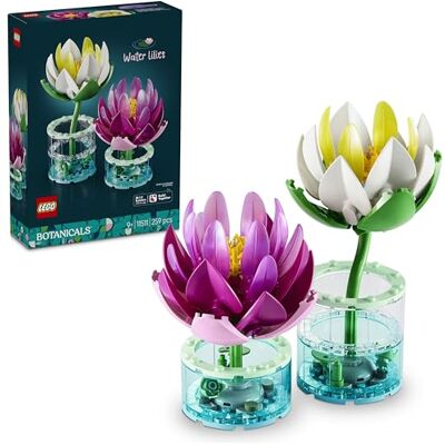 Lego Botanicals Seerosen Kunstblumen Set mit 2 künstlichen Topfpflanzen in transparenten Vasen DIY Kinderzimmer Deko Geschenk für Mädchen ab 9 Jahren & Erwachsene Blumenliebhaber 11511 Lego Botanicals Seerosen Kunstblumen Set mit 2 künstlichen Topfpflanzen in transparenten Vasen DIY Kinderzimmer Deko Geschenk für Mädchen ab 9 Jahren & Erwachsene Blumenliebhaber 11511