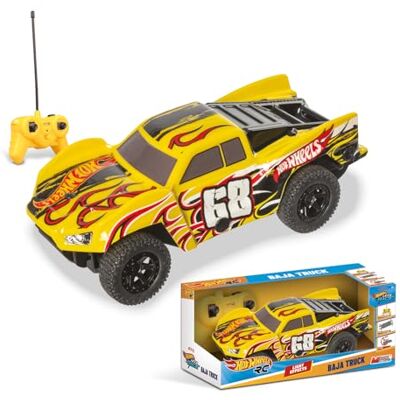 Mondo Motors Hot Wheels Baja Truck 1:24 Modell, bis zu 8 km/h, Spielzeugauto für Kinder 63823, Gelb Mondo Motors Hot Wheels Baja Truck 1:24 Modell, bis zu 8 km/h, Spielzeugauto für Kinder 63823, Gelb