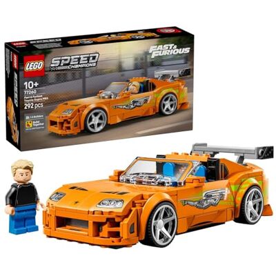 Lego Speed Champions The Fast and The Furious Toyota Supra MK4 77260 Spielzeug ab 10 Jahren für Jungen, Modellbau mit Bryan O'Conner Minifigur, Auto Spielzeug, MINT Geschenk, 292 Teile Lego Speed Champions The Fast and The Furious Toyota Supra MK4 77260 Spielzeug ab 10 Jahren für Jungen, Modellbau mit Bryan O'Conner Minifigur, Auto Spielzeug, MINT Geschenk, 292 Teile