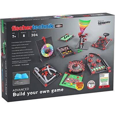 fischertechnik Build Your Own Game Baukasten ab 7 Jahren, 8 Modelle, Schwarz fischertechnik Build Your Own Game Baukasten ab 7 Jahren, 8 Modelle, Schwarz