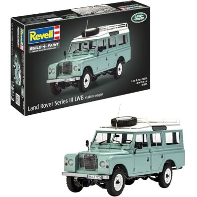 Revell 07047 7047 Kultauto Land Rover Series III LWB Station Wagon zum Selberbauen, Automodellbausatz 1:24, 19,4 cm REV-07047, unlackiert, 44220 Revell 07047 7047 Kultauto Land Rover Series III LWB Station Wagon zum Selberbauen, Automodellbausatz 1:24, 19,4 cm REV-07047, unlackiert, 44220