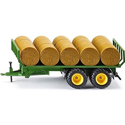 Siku 2891, Rundballenanhänger, 1:32, Metall/Kunststoff, Grün, Inkl. 15 Rundballen, Kompatibel Standard-Heckkupplung Siku 2891, Rundballenanhänger, 1:32, Metall/Kunststoff, Grün, Inkl. 15 Rundballen, Kompatibel Standard-Heckkupplung
