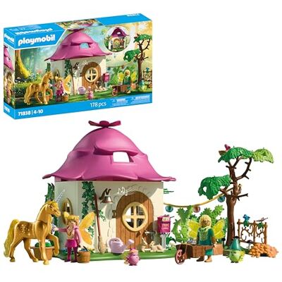 Playmobil Magic Unicorns Feenzuhause mit Goldeinhorn und Stall Mit leuchtender Girlande für magische Nächte Kreatives Spielzeug für Kinder ab 4 Jahren 71838 Playmobil Magic Unicorns Feenzuhause mit Goldeinhorn und Stall Mit leuchtender Girlande für magische Nächte Kreatives Spielzeug für Kinder ab 4 Jahren 71838