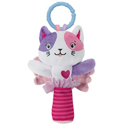Clementoni 17784 Lovely Cat Rattle Rassel für Neugeborene, weiches Plüsch, Babyspielzeug, Kinderwagenspiel, stärkt die motorischen und sensorischen Fähigkeiten, 100% maschinenwaschbar Clementoni 17784 Lovely Cat Rattle Rassel für Neugeborene, weiches Plüsch, Babyspielzeug, Kinderwagenspiel, stärkt die motorischen und sensorischen Fähigkeiten, 100% maschinenwaschbar