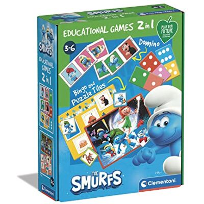 Clementoni Educational Games 2 in 1 The Smurfs Clementoni Educational Games 2 in 1 The Smurfs