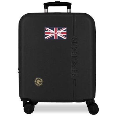 Pepe Jeans Henry Black Cabin Case, 40 x 55 x 20 cm, starres ABS-Kombinationsschloss, integriert, 37L 2.6kg, 4 Doppelräder, Handgepäck von Joumma Bags Pepe Jeans Henry Black Cabin Case, 40 x 55 x 20 cm, starres ABS-Kombinationsschloss, integriert, 37L 2.6kg, 4 Doppelräder, Handgepäck von Joumma Bags