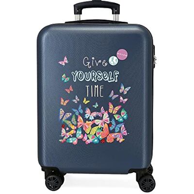 MOVOM Give Yourself Time Kabinentrolley, Blau, 38 x 55 x 20 cm, Hartplastik, seitlich, 35 l, 2 kg, 4 Räder, Handgepäck MOVOM Give Yourself Time Kabinentrolley, Blau, 38 x 55 x 20 cm, Hartplastik, seitlich, 35 l, 2 kg, 4 Räder, Handgepäck