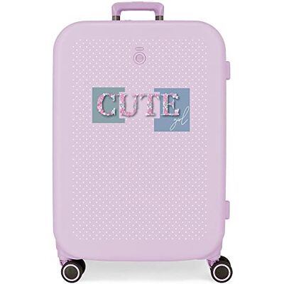Enso Cute Girl Medium Koffer Lila 48x70x28 cm Starres ABS Integriertes TSA-Schloss 79L 4,32 kg 4 Doppelrollen Enso Cute Girl Medium Koffer Lila 48x70x28 cm Starres ABS Integriertes TSA-Schloss 79L 4,32 kg 4 Doppelrollen