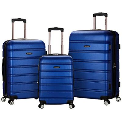 Rockland Melbourne Hardside Erweiterbares Spinner-Rad Gepäck, Blau, 3-Piece Set (20/24/28), Melbourne Hartschalen-Koffer, erweiterbar Rockland Melbourne Hardside Erweiterbares Spinner-Rad Gepäck, Blau, 3-Piece Set (20/24/28), Melbourne Hartschalen-Koffer, erweiterbar