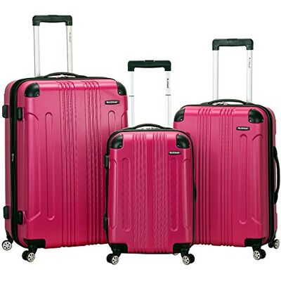 Rockland London Hardside Spinner Rad Gepäck, Magenta, 3-Piece Set (20/24/28), London Hartschalen-Koffer mit Drehrad Rockland London Hardside Spinner Rad Gepäck, Magenta, 3-Piece Set (20/24/28), London Hartschalen-Koffer mit Drehrad