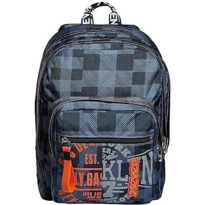 Seven Rucksack, Backpack für Schule, Uni & Freizeit, Geräumige Schultasche für Teenager, Mädchen und Jungen, mit Trinkflaschenfach, grau, italienisches Design, EXTRA FIT CHECK Seven Rucksack, Backpack für Schule, Uni & Freizeit, Geräumige Schultasche für Teenager, Mädchen und Jungen, mit Trinkflaschenfach, grau, italienisches Design, EXTRA FIT CHECK