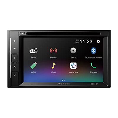 Pioneer AVH-A240DAB-AN 2-DIN-Multimedia Player, 6,2-Zoll ClearType-Touchscreen, Smartphone-Anbindung, USB, DAB/DAB+ Digitalradio, Bluetooth, 13-Band-Grafikequalizer, Inklusive Antenne Pioneer AVH-A240DAB-AN 2-DIN-Multimedia Player, 6,2-Zoll ClearType-Touchscreen, Smartphone-Anbindung, USB, DAB/DAB+ Digitalradio, Bluetooth, 13-Band-Grafikequalizer, Inklusive Antenne