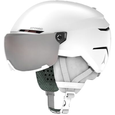 Atomic Savor Visor JR Skihelm mit Visier Weiß Größe S Für Kinder & Jugendliche Max. Stoßdämpfung Active Aircon Belüftung Brille mit High End-Verspiegelung, 51-55 cm Atomic Savor Visor JR Skihelm mit Visier Weiß Größe S Für Kinder & Jugendliche Max. Stoßdämpfung Active Aircon Belüftung Brille mit High End-Verspiegelung, 51-55 cm