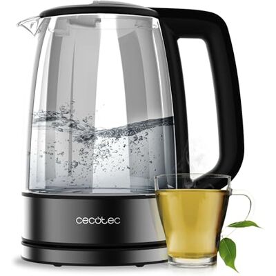 Cecotec Wasserkocher ThermoSense 340 Clear. 2200 Watt Leistung, 1,7 Liter Kapazität, Borosilikatglas, LED-Betriebsanzeige, 360-Grad-Sockel und Abschaltautomatik für die Zubereitung von Heißwasser Cecotec Wasserkocher ThermoSense 340 Clear. 2200 Watt Leistung, 1,7 Liter Kapazität, Borosilikatglas, LED-Betriebsanzeige, 360-Grad-Sockel und Abschaltautomatik für die Zubereitung von Heißwasser