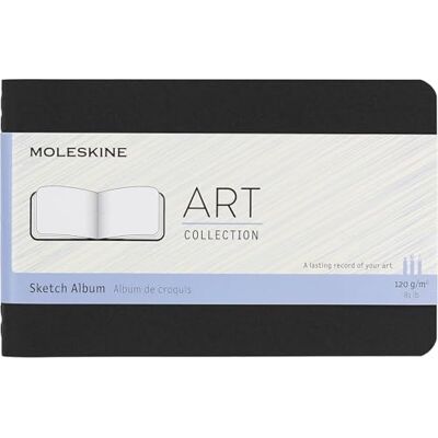 Moleskine Art Plus Skizzenbuch, Herausnehmbare Blankoseiten, Weicher Einband, Schwarz, Pocket 9 x 14 cm Moleskine Art Plus Skizzenbuch, Herausnehmbare Blankoseiten, Weicher Einband, Schwarz, Pocket 9 x 14 cm