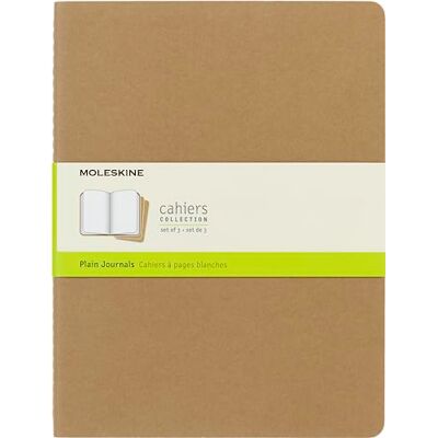 Moleskine Cahier Journal (3er Set Notizbücher mit weißen Seiten, Hardcover, Extra großes Format 19 x 25 cm, braunes Kraftpapier, 120 Seiten) Moleskine Cahier Journal (3er Set Notizbücher mit weißen Seiten, Hardcover, Extra großes Format 19 x 25 cm, braunes Kraftpapier, 120 Seiten)