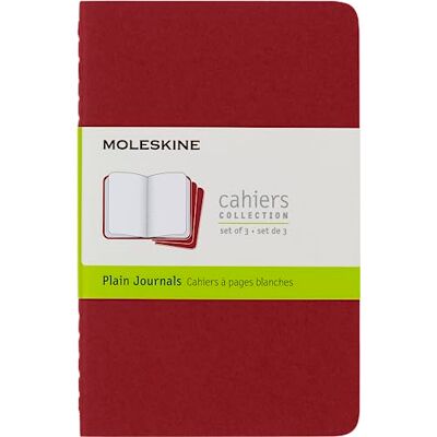 Moleskine Cahier Notizhefte (blanko, Pocket, Kartoneinband) 3-er-Set preiselbeerrot Moleskine Cahier Notizhefte (blanko, Pocket, Kartoneinband) 3-er-Set preiselbeerrot