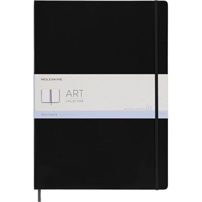 Moleskine Art Skizzenbuch, Zeichenalbum mit Hardcover und Gummiband, Geeignet für Aquarelle und Aquarellstifte, Schwarz, A3-Format, 96 Seiten Moleskine Art Skizzenbuch, Zeichenalbum mit Hardcover und Gummiband, Geeignet für Aquarelle und Aquarellstifte, Schwarz, A3-Format, 96 Seiten