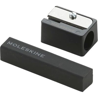 Moleskine Anspitzer- und Radiergummi-Set, Schwarz Moleskine Anspitzer- und Radiergummi-Set, Schwarz