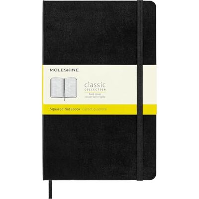 Moleskine Classic Notebook, Notizbuch Mit Karierten Seiten, Hardcover Mit Gummiband, Farbe Schwarz, Large, 240 Seiten Moleskine Classic Notebook, Notizbuch Mit Karierten Seiten, Hardcover Mit Gummiband, Farbe Schwarz, Large, 240 Seiten