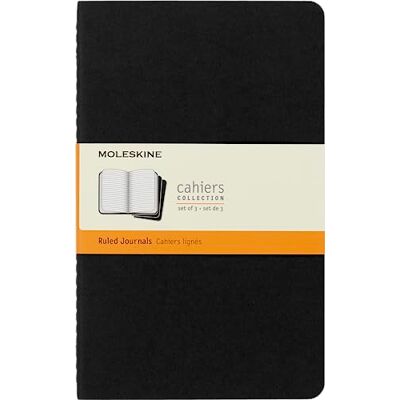 Moleskine Cahier Notizhefte (liniert, Large, Kartoneinband) 3-er-Set schwarz Moleskine Cahier Notizhefte (liniert, Large, Kartoneinband) 3-er-Set schwarz
