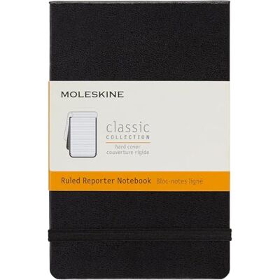 Moleskine Notebook Reporter, Liniert, Hardcover, Farbe Schwarz, Pocket, 9 x 14 cm, 192 Seiten Moleskine Notebook Reporter, Liniert, Hardcover, Farbe Schwarz, Pocket, 9 x 14 cm, 192 Seiten