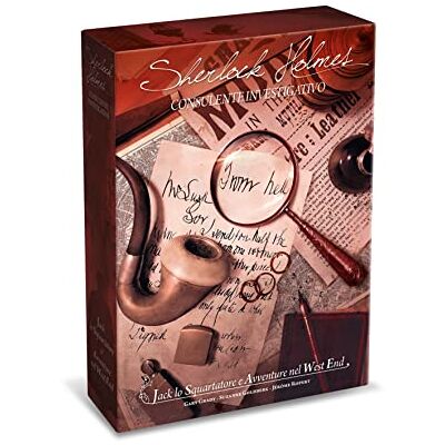 Asmodee Sherlock Holmes Untersuchungsberater: Jack Lo Ripper und Abenteuer im West End Detektives Brettspiel, 1-8 Spieler, 14+ Jahre Italienische Sprache Asmodee Sherlock Holmes Untersuchungsberater: Jack Lo Ripper und Abenteuer im West End Detektives Brettspiel, 1-8 Spieler, 14+ Jahre Italienische Sprache