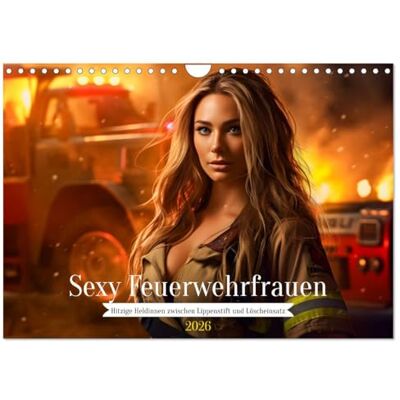 CALVENDO Sexy Feuerwehrfrauen: Hitzige Heldinnen zwischen Lippenstift und Löscheinsatz (Wandkalender 2026 DIN A4 quer), Monatskalender: Flammende Feuerheldinnen im Einsatz ( Menschen) CALVENDO Sexy Feuerwehrfrauen: Hitzige Heldinnen zwischen Lippenstift und Löscheinsatz (Wandkalender 2026 DIN A4 quer), Monatskalender: Flammende Feuerheldinnen im Einsatz ( Menschen)