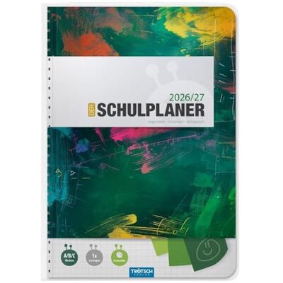 TROTSCH TRÖTSCH Schulplaner Grün 26/27 DIN A5 Format mit Spiralbindung: Planer Schülerkalender Hausaufgabenheft Timer TROTSCH TRÖTSCH Schulplaner Grün 26/27 DIN A5 Format mit Spiralbindung: Planer Schülerkalender Hausaufgabenheft Timer