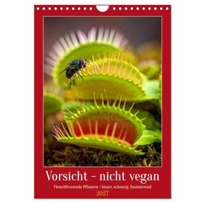 CALVENDO Vorsicht nicht vegan (Wandkalender 2027 DIN A4 hoch), Monatskalender: Wo Natur zur Strategie wird leise, geduldig und vollkommen effektiv. Fleischfressende Pflanzen ( Natur) CALVENDO Vorsicht nicht vegan (Wandkalender 2027 DIN A4 hoch), Monatskalender: Wo Natur zur Strategie wird leise, geduldig und vollkommen effektiv. Fleischfressende Pflanzen ( Natur)