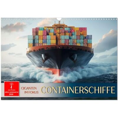 CALVENDO Containerschiffe Giganten im Fokus (Wandkalender 2026 DIN A3 quer), Monatskalender: Seefracht-Giganten der Meere in Szene gesetzt. ( Technologie) CALVENDO Containerschiffe Giganten im Fokus (Wandkalender 2026 DIN A3 quer), Monatskalender: Seefracht-Giganten der Meere in Szene gesetzt. ( Technologie)