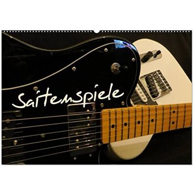 CALVENDO SAITENSPIELE (Wandkalender 2026 DIN A2 quer), Monatskalender: Elektrische Gitarren präsentieren sich aus unterschiedlichen Blickwinkeln. ( Kunst) CALVENDO SAITENSPIELE (Wandkalender 2026 DIN A2 quer), Monatskalender: Elektrische Gitarren präsentieren sich aus unterschiedlichen Blickwinkeln. ( Kunst)
