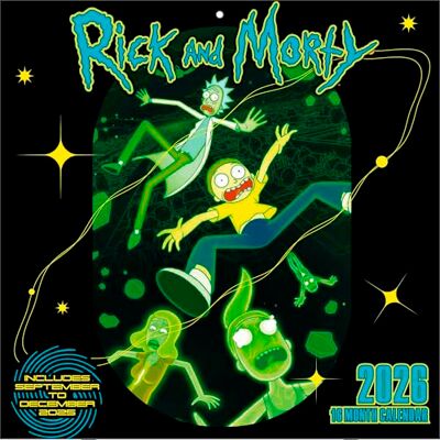 Pyramid RICK AND MORTY 2026 – Broschürenkalender 30×30 cm (aufgeklappt 30×60 cm) mit 12 Kultmotiven aus der Adult-Swim-Serie Pyramid RICK AND MORTY 2026 – Broschürenkalender 30×30 cm (aufgeklappt 30×60 cm) mit 12 Kultmotiven aus der Adult-Swim-Serie