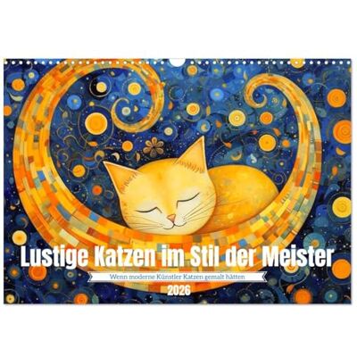 CALVENDO Lustige Katzen im Stil der Meister (Wandkalender 2026 DIN A3 quer), Monatskalender: Jeden Monat ein fröhliches Katzenbild für Kunstliebhaber ( Tiere) CALVENDO Lustige Katzen im Stil der Meister (Wandkalender 2026 DIN A3 quer), Monatskalender: Jeden Monat ein fröhliches Katzenbild für Kunstliebhaber ( Tiere)