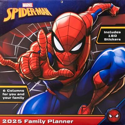 Pyramid – Spider-Man 2025 Familienplaner, 30x30cm, Monatskalender mit 6 Spalten für Termine & Events, Kalender mit Sticker Sheet, nachhaltig nur mit Papierumschlag Pyramid – Spider-Man 2025 Familienplaner, 30x30cm, Monatskalender mit 6 Spalten für Termine & Events, Kalender mit Sticker Sheet, nachhaltig nur mit Papierumschlag