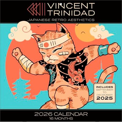 Pyramid VINCENT TRINIDAD 2026 – Broschürenkalender 30×30 cm mit Retro-Pop-Art Illustrationen – Wandkalender für Kunst- & Popkultur-Fans Pyramid VINCENT TRINIDAD 2026 – Broschürenkalender 30×30 cm mit Retro-Pop-Art Illustrationen – Wandkalender für Kunst- & Popkultur-Fans