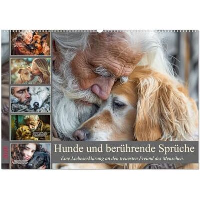 CALVENDO Hunde und berührende Sprüche (Wandkalender 2026 DIN A2 quer), Monatskalender: Zwölf Monate voller Hundeillustrationen und inspirierender ... und Ihren Alltag erhellen! ( Tiere) CALVENDO Hunde und berührende Sprüche (Wandkalender 2026 DIN A2 quer), Monatskalender: Zwölf Monate voller Hundeillustrationen und inspirierender ... und Ihren Alltag erhellen! ( Tiere)