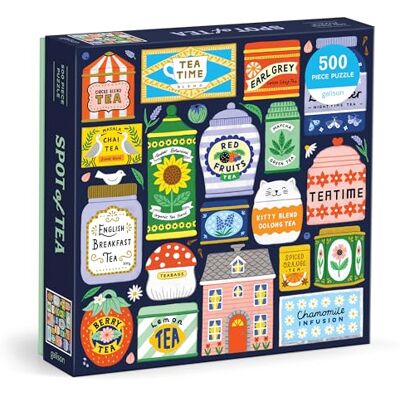 Galison Spot of Tea 500 Piece Puzzle Galison Spot of Tea 500 Piece Puzzle