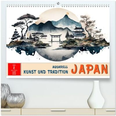 CALVENDO Japan Aquarell Kunst und Tradition (hochwertiger Premium Wandkalender 2026 DIN A2 quer), Kunstdruck in Hochglanz: Inspiration von Harmonie und Eleganz japanischer Kultur. ( Orte) CALVENDO Japan Aquarell Kunst und Tradition (hochwertiger Premium Wandkalender 2026 DIN A2 quer), Kunstdruck in Hochglanz: Inspiration von Harmonie und Eleganz japanischer Kultur. ( Orte)